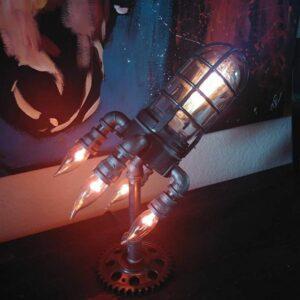 Retro Steampunk Raketen Lampe 2