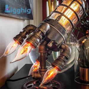 Retro Steampunk Raketen Lampe 1